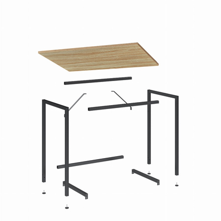 Małe biurko komputerowe 80x50 - Minimalistyczne biurko pod komputer (Dąb Sonoma) VASAGLE LWD038B11