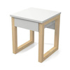 Stolik nocny skandynawski z szufladą i drewnianą podstawą [52x39x32 cm] N-DES5