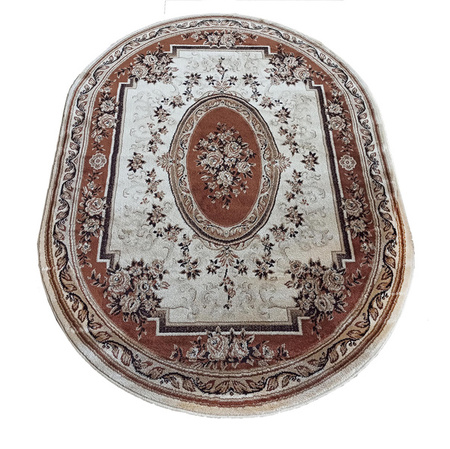 Owalny dywan do salonu brązowy ekskluzywny Exclusive N 04 - 200x290 cm