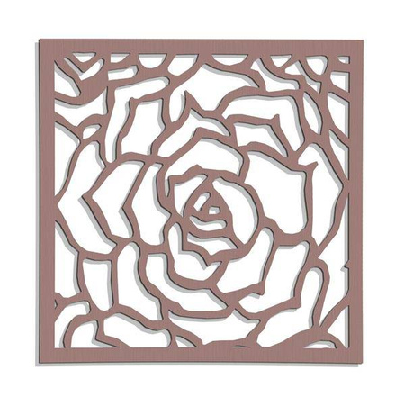 DEKORACYJNY PANEL AŻUROWY, ROSETTE, DYPTYK,DEKORACJA ŚCIENNA 3D, CZARNY