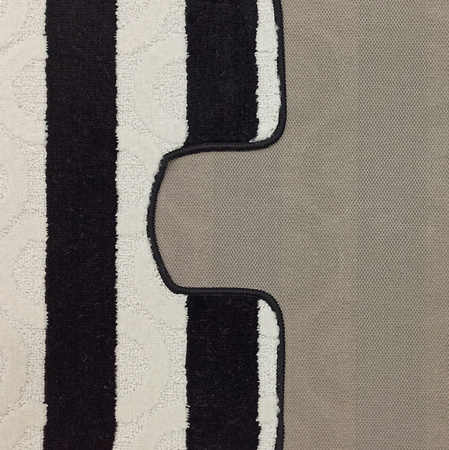 Komplet łazienkowy Montana z wycięciem Said XL Black Komplet (60 cm x 100 cm i 50 cm x 60 cm)