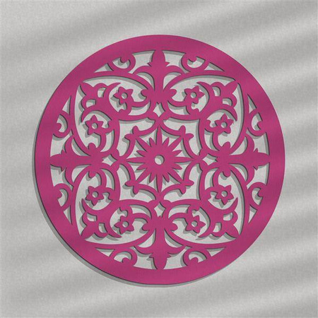 DEKORACYJNY PANEL AŻUROWY, VIOLETTE, DEKORACJA ŚCIENNA 3D, ORNAMENT, 60 cm, ZŁOTY