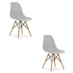 Skandynawskie szare krzesła do kuchni OSAKA (2szt) - Tanie krzesła kuchenne