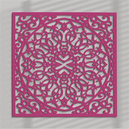 DEKORACYNY PANEL AŻUROWY, STYL MAROKAŃSKI, DEKORACJA ŚCIENNA 3D, ORNAMENT, DYPTYK, CZARNY