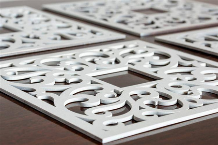 DEKORACYJNE PANELE AŻUROWE, ZESTAW 4 DEKORÓW ŚCIENNYCH CORNEILLE, SHABBY CHIC, FRANCUSKI STYL, BIAŁY