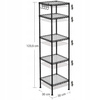 Czarny regał łazienkowy - 5-poziomowa metalowa półka do łazienki - SONGMICS LGR23BK