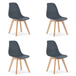 "Krzesło KITO - dark slate x 4"