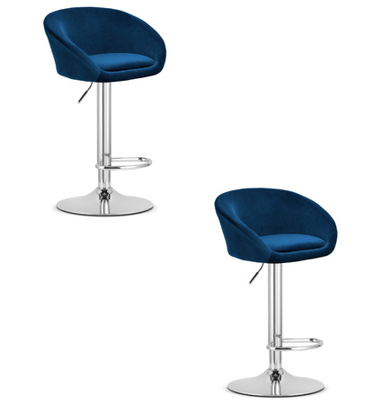 Hoker EAST - aksamit granatowy / baza chrom x 2