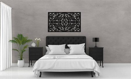 DEKORACYJNY PANEL AŻUROWY FLORELLE, DEKORACJA ŚCIENNA 3D, ORNAMENT, 72x120 cm, BIAŁY