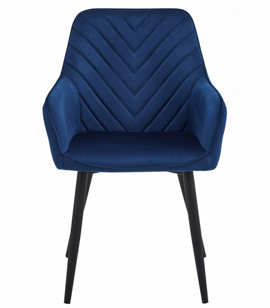 "Krzesło NANA - granat aksamit / nogi czarne x 1"