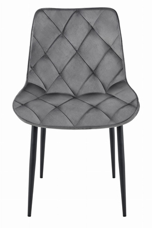 "Krzesło TOR - ciemny szary aksamit / nogi czarne x 2"