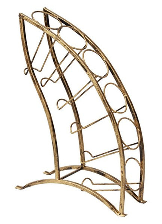 Stojak metalowy na wino na 6 butelek ŻAGIEL / regał, półka do wina / wys. 61 cm