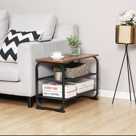 Loftowy regał na buty z siedziskiem - Półka na buty do przedpokoju - VASAGLE LMR32A