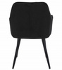 "Krzesło JORK - czarny aksamit / nogi czarne x 1"