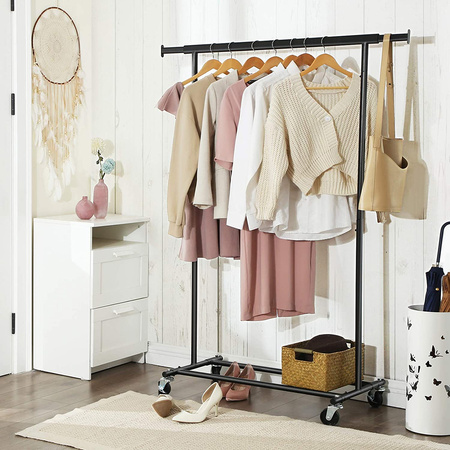 Stojący wieszak na kółkach - Mobilny stojak na ubrania - SONGMICS HSR13BKV1