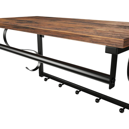 Wieszak ścienny do przedpokoju - Wieszak na ścianę z półką - VASAGLE LCR11BX