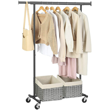 Stojący wieszak na kółkach - Mobilny stojak na ubrania - SONGMICS HSR13BKV1