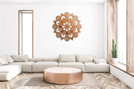 AŻUROWY PANEL DEKORACYJNY, MANDALA, HINDU, DEKORACJA ŚCIENNA 3D,ORNAMENT, BIAŁY