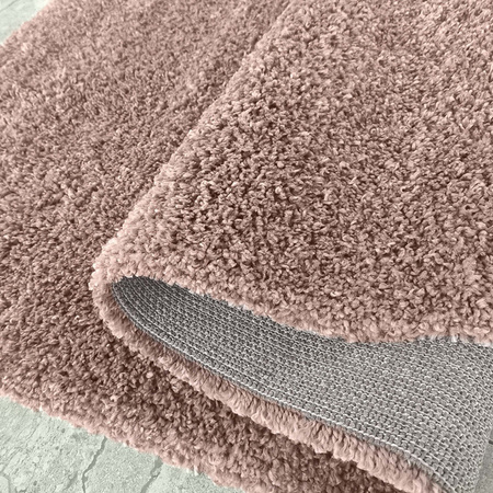 Różowy dywan Shaggy 160x230 / Santo - Puszysty dywan do salonu lub pokoju dziecięcego