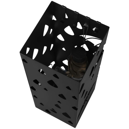 Czarny metalowy parasolnik - Nowoczesny stojak na parasole - SONGMICS LUC49B