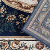 Granatowy dywan ekskluzywny klasyczny do salonu Rozeta Exclusive 04 N 200x300 cm