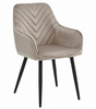 "Krzesło NANA - ciemny beż aksamit / nogi czarne x 1"