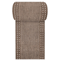 Chodnik sznurkowy na metry brązowy Zara 11 dwustronny, zewnętrzny szer. 120 cm