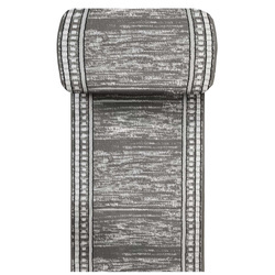 Chodnik dywanowy na metry szary SOHO 17 – klasyczny wzór z ramą szer. 80 cm