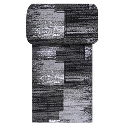 Chodnik dywanowy na metry Soho 13 nowoczesny czarno-szary szer. 120 cm