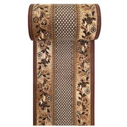 Chodnik dywanowy Alfa 01 brązowy – klasyczny chodnik na metry z wzorem orientalnym 120 cm