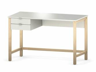 Białe biurko skandynawskie z szufladami / 120 x 60 cm, wys. 75 cm / B-DES7-SIMPLE