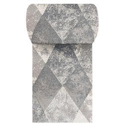 Nowoczesny szary chodnik na metry Vista 05 – geometryczny wzór, szer. 60 cm
