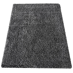 Dywan bez wzorów gęsty i gładki typu shaggy Kamel ciemny szary antracyt 160x220 cm