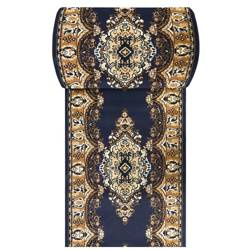 Chodnik dywanowy na metry niebieski klasyczny BCF Alfa 06 szer. 120 cm