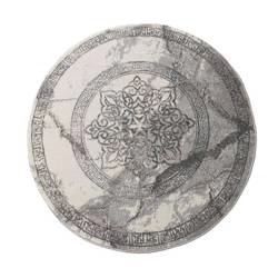 Dywan okrągły nowoczesny styl Versace Mandala Vista 04 szary 160 cm