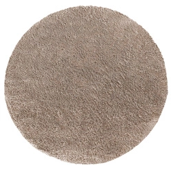 Okrągły dywan 60 cm / Kamel - Jasnobrązowy, gęsty i pluszowy dywan koło typu Shaggy