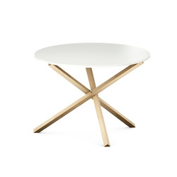  Stół okrągły, skandynawski, drewniany stelaż [średnica 100 cm] ST-TRIPLE-100