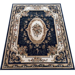 Granatowy dywan ekskluzywny klasyczny do salonu Rozeta Exclusive 04 N 240x330 cm