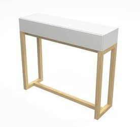Toaletka designerska minimalistyczna LOFT / konsola z dużą szufladą K-DES1 [szer. 100 cm]
