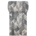 Nowoczesny chodnik dywanowy na metry Vista 01 – szary geometryczny wzór, szer. 80 cm