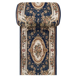 Chodnik na metry Exclusive 04 N – granatowy, klasyczny z ornamentem, szer. 80 cm