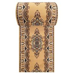 Chodnik dywanowy Alfa 06 brązowy – klasyczny wzór, cięty na wymiar, szer. 120 cm