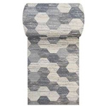 Nowoczesny chodnik do przedpokoju Vista 02 – szary heksagon, szer. 100 cm