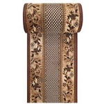 Chodnik dywanowy Alfa 01 brązowy – klasyczny chodnik na metry z wzorem orientalnym 120 cm