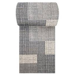 Szary chodnik dywanowy Vista 03 na metry – geometryczny wzór, szer. 80 cm