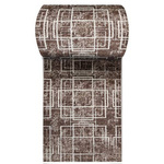 Brązowy chodnik na metry Panamero 09 – geometryczny wzór, szer. 70 cm
