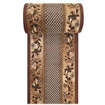 Chodnik dywanowy Alfa 01 brązowy – klasyczny chodnik na metry z wzorem orientalnym 100 cm