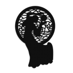 DEKORACYJNY PANEL AŻUROWY, SECESJA, CAMILLE , DEKORACJA ŚCIENNA 3D,ORNAMENT, CZARNY