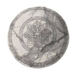 Dywan okrągły nowoczesny styl Versace Mandala Vista 04 szary 160 cm