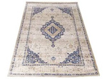Dywan vintage postarzany niebieski beżowy Milas Soft Shrink PRY 55A-AM 200x290 cm